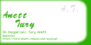 anett tury business card